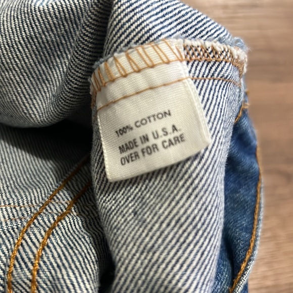 Vintage Jean vest with cheetah print details made in USA 100% cotton size small - Picture 6 of 10